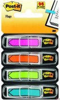 Zakładki indeksujące POST-IT (684-ARR4), PP, 12x43mm, strzałka, 4x24 kart., mix kolorów neonowy 3M-70071353612