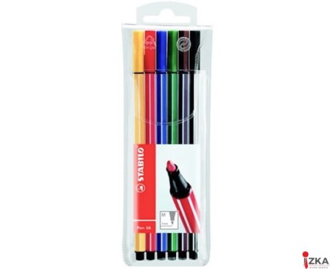 Flamaster Pen 68 BRUSH etui 6 szt. 568/06-11 STABILO