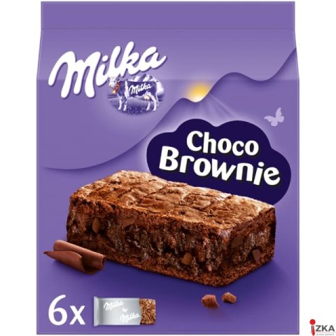 Ciastka MILKA CHOCO BROWNIE z czekoladą i kawałkami czekolady mlecznej 6 szt, 150g