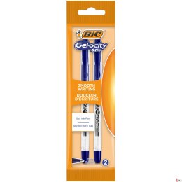 Długopis żelowy BIC Gel-ocity Stic 0.5mm niebieski, blister 2szt, 989707