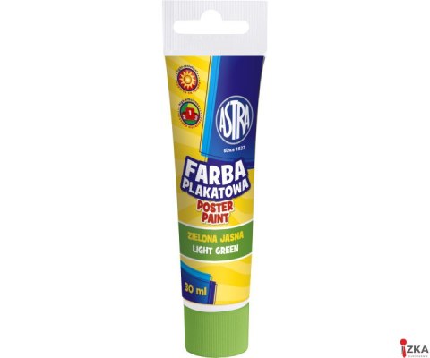 Farba plakatowa Astra tuba 30 ml - jasna zieleń, 83110910