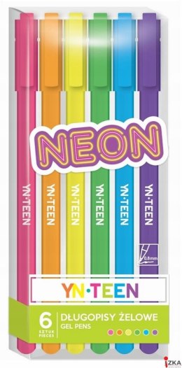 Długopis żelowe 6 szt. NEON YNT