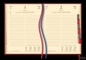 Terminarz Stacjonarny A4 2025 - bordowy Michalczyk i Prokop T-229V-B kalendarz tygodniowy + strona na notatki