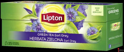 Herbata LIPTON GREEN TEA EARL GREY 20 torebek zielona