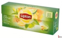 Herbata LIPTON GREEN TEA CITRUS 20 torebek zielona