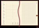 Terminarz Klasyczny B5 2025 - bordowy Michalczyk i Prokop T-221V-B kalendarz 1 strona 1 tydzień + strona na notatki