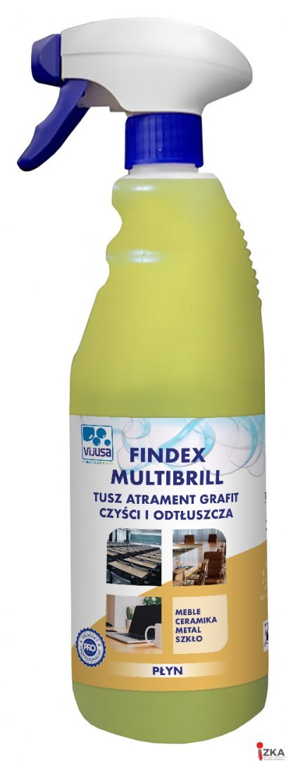 Płyn/preparat Professional DO MEBLI do czyszczenia i odtłuszczania powierzchni twardych, Tusz Atrament Grafit itp., VIJUSA 750ml