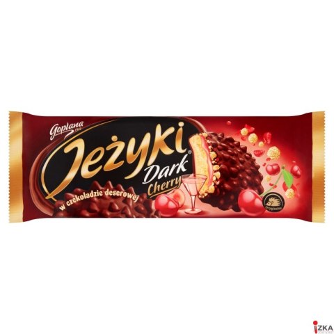 Ciastka JEŻYKI Dark Cherry 140g w czekoladzie deserowej