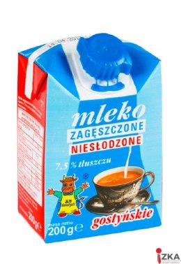 Mleko GOSTYŃ 7,5% zagęszczone niesłodzone 200g