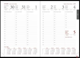 Kalendarz Vivella A5 Tygodniowy 216 A5TB czerwony 2025 WOKÓŁ NAS